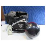 RAIDERS Travel Bowling Bag w/ Ball