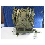 Vintage Military Metal Framed Backpack Carry Bag