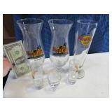 Lot (6) HARD ROCK Collec Glasses Shot~Upright