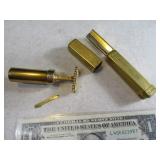 Lot (2) Vintage Travel Razors UNIQUE Metal Cased