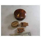 Lot (4) Wooden Stash Boxes Mini~Burled