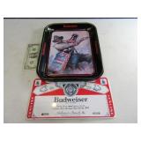 BUDWEISER LicensePlate & Beer Tray
