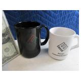 Lot (2) Vtg ENRON Coffee Mugs unique