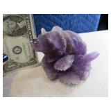 NEAT 5" Carved Purple Amethyst Bear Figure