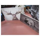 Lot (2) 36" Moose & Bear Wall Art Cabin~ManCave
