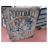 Large FOOTBALL TICKET ManCave Wall Art