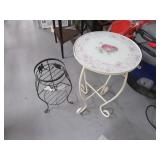 Lot (2) Accent Patio-Type Tables Plant Holders