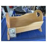 SolidOak 18" Doll Cradle Decor