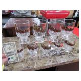 9pc Vintage BUDWEISER 5" Clydesdale Glasses