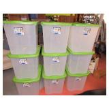 Lot (9) Clear xtradeep Storage STERLITE Tubs NICE