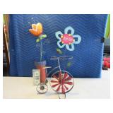 Lot (3) Cute Metal Home~Patio Decor Items