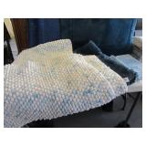 Lot (6) Blueish Bath Mats Rugs