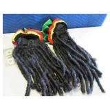 Lot (2) Jamaican Style Wigs CostumeDecor