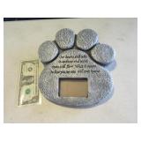 10" Garden Pet Memorial Paw Tombstone