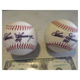 Lot (2) Goose Gossage Signed Baseballs