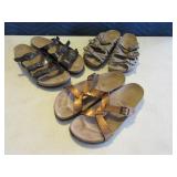 Lot (3) Womens sz40 Birkenstock Sandles Shoes