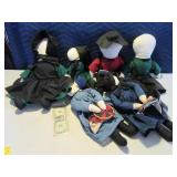 Lot (6) Amish Style Cloth Dolls