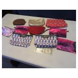Lot (11) Travel Makeup~Jewelry Baggies
