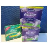Lot (3) New ALWAYS Womens Liners