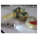 Tape Dispenser & Working Flashlight