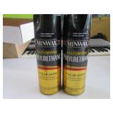 Lot (2) Spray Cans Poly MINWAX