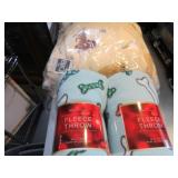 Lot (3) New Fleece Blankets Doggie Themed Weiner