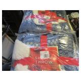 Lot (2)  New Winter Themed Fleece Blankets $90