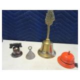 Lot (4) Metal Bells Dingers