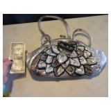 New Specialty JULIA & MICHAEL Bling Purse Silver
