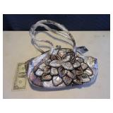 New JUILA & MICHAEL Bling specialty Purse SilvPrpl