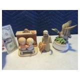 Lot (2) Music Boxes &  a Willow Tree Figures