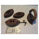 Lot (4) Antique SadType Irons