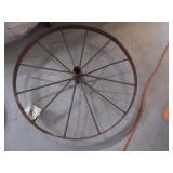 36" Antique Metal Wagon Type Wheel Yard Decor