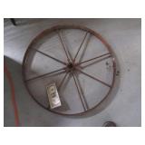 24" Antique Metal Wagon wheel Yard Decor