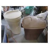 Lot (2) Poly Bruiser & Roughneck Trash Cans