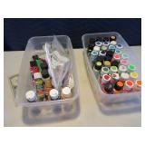 Lot  asst Craft Paints & Brushes