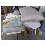 Lot (5) Pillows & (2) Shower Curtains