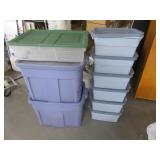 Lot (8) Asst Storage Tubs w/ Lids