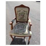 NICE 24" Armed Embroidered Side Arm Chair
