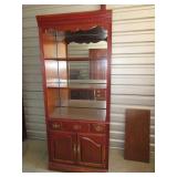 32" Mahog~Cherry Wooden Accent Shelf Cabinet 2of2