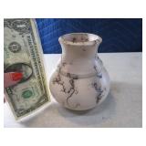 HorseHair 5" SouthWest Signed Pottery Vase