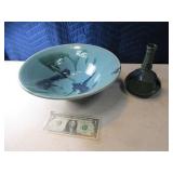 Lot (2) Signed Pottery Decor Stoneware Pieces