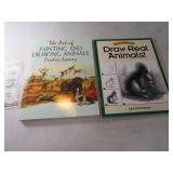 Lot (2) How-To Draw Real Animals Books  Manual