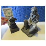 Lot (2) Michael Garmin Statues AS IS for repair