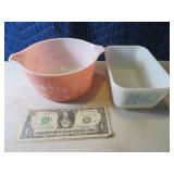 Lot (2) Vintage PYREX Bowls Printed