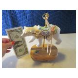 8" Carousel Musical Box BEAR Figurine