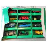 Vintage 12pc Mini Metal Toy Car Set in box