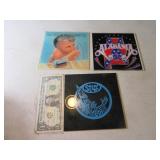 Lot (3) Reverse Glass 6" Band Decor 80s/90s