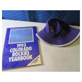 Colorado Rockies New Sun Hat & 1993 Inag Yearbook