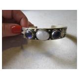 3stone & Sterling 2.75" Inlaid Detailed Bracelet